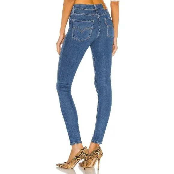 "LEVIS "MEDIUM WASH  SLIM FIT HIGH RISE SKINNY 721 JEANS  PANTS SZE: 26 - Picture 3 of 5